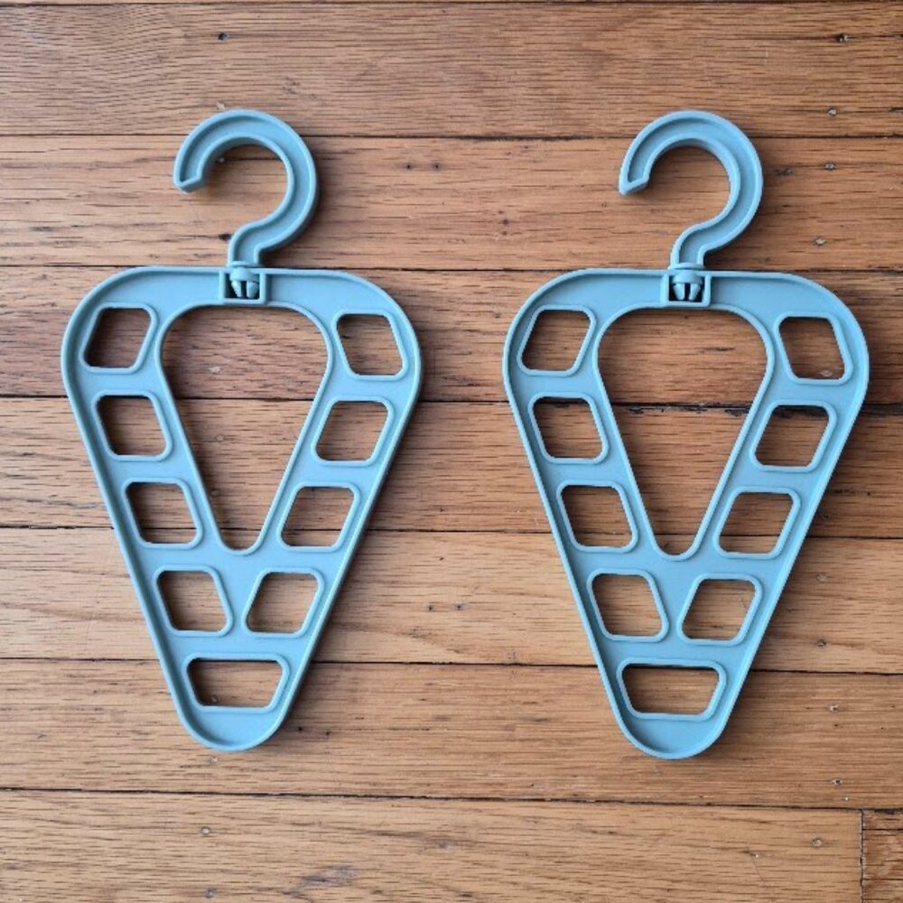2 NEW Triangle Shape 9 Hole Clothes Hanger Organizer Home Space Saver